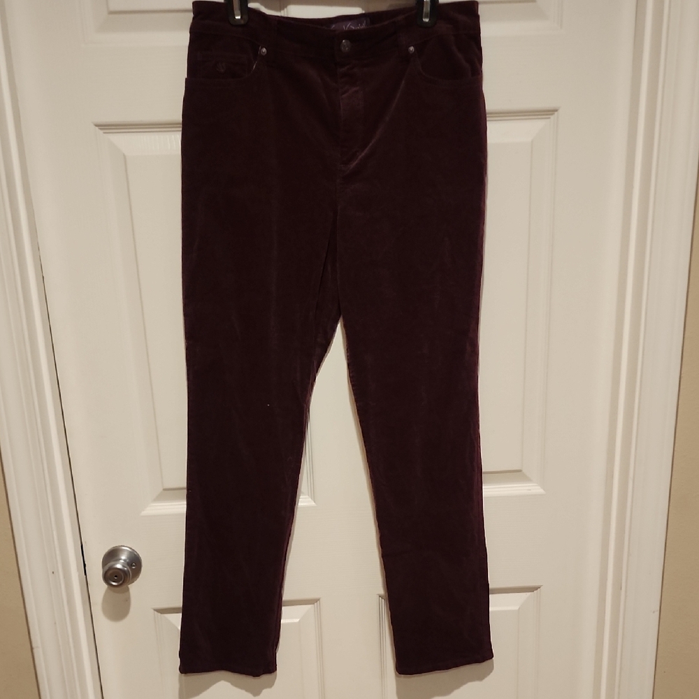 Gloria Vanderbilt Rich Purple Trousers